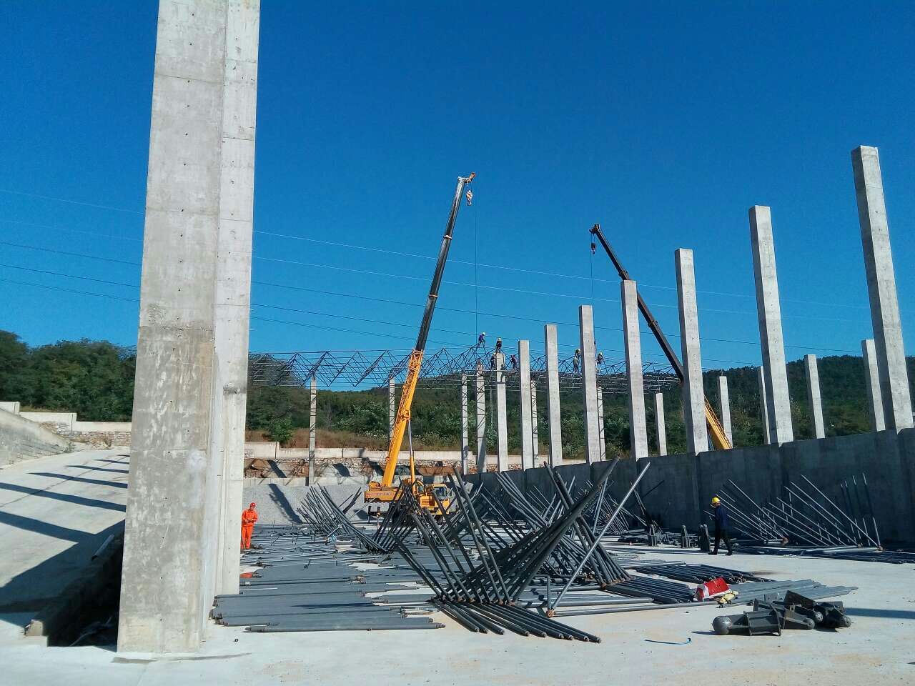 泉州威海搅拌站网架